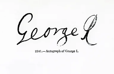 Reproduktion der Unterschrift von Georg I. (1660-1727)
